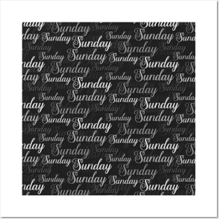 Sunday text graphics pattern Posters and Art